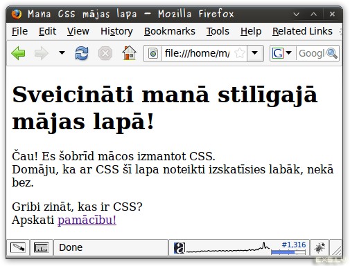 Mana CSS mājas lapa bez CSS