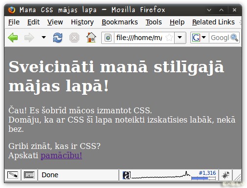 CSS mājas lapa ar CSS
